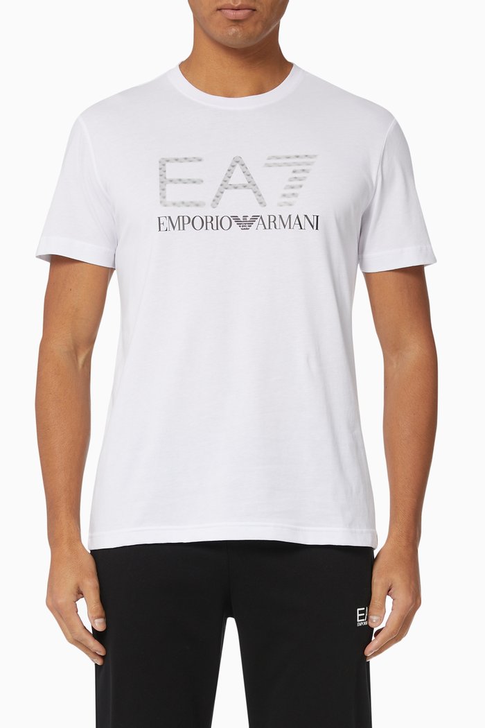 

EA7 Logo Series Jersey T-Shirt, White