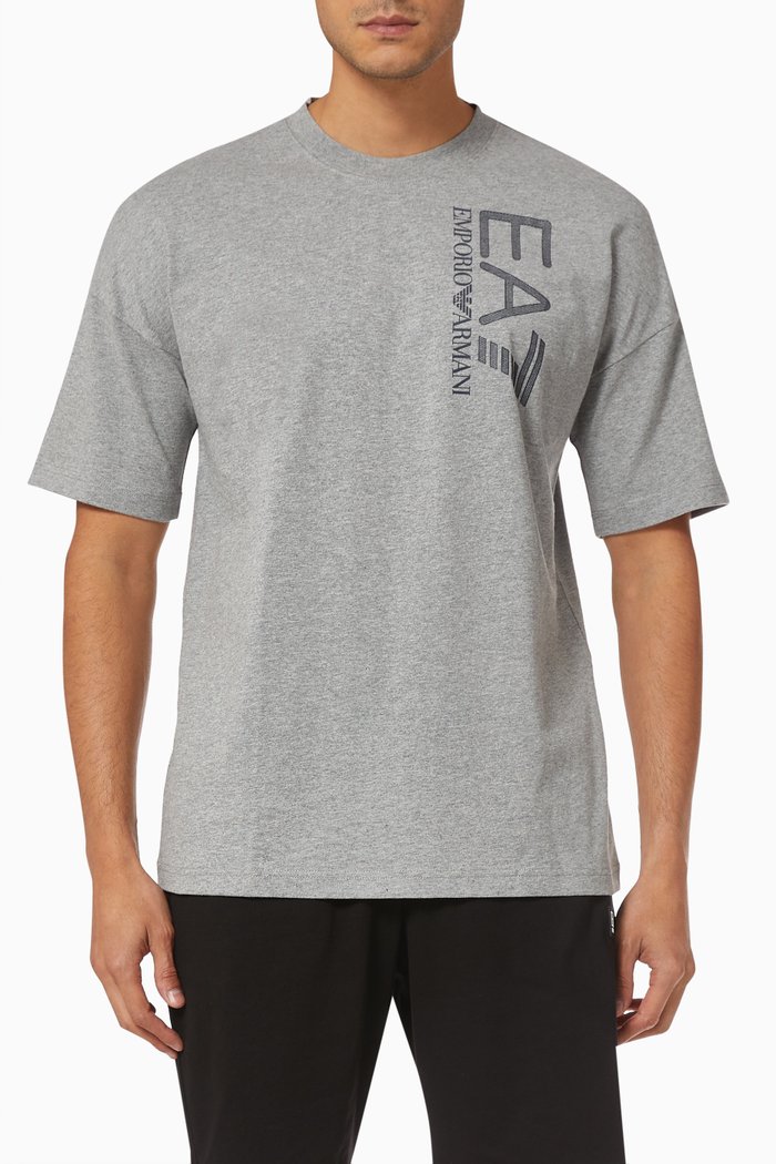 

EA7 Oversized T-shirt in Cotton, Grey