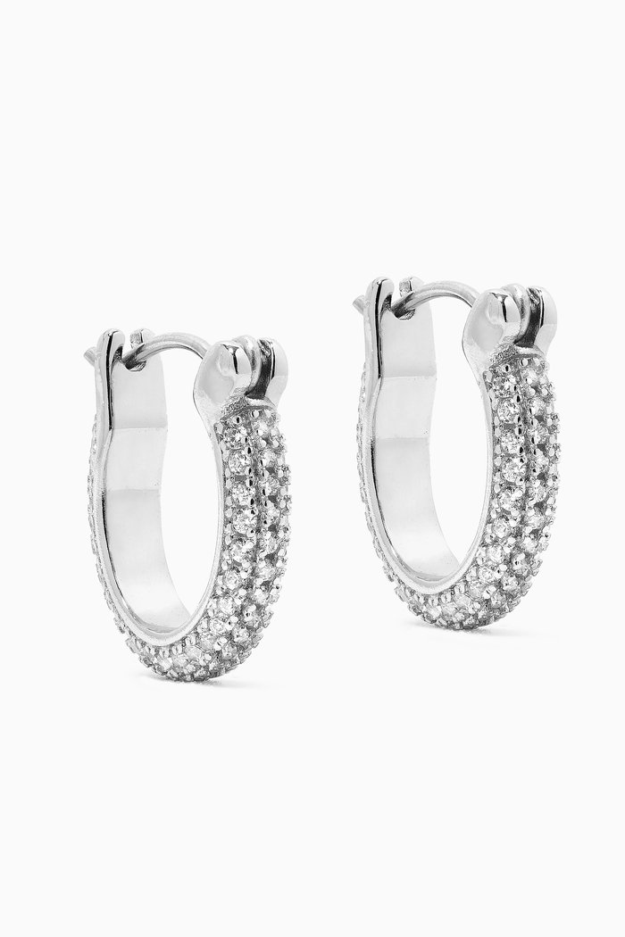 

Pavé Antoinette Huggies, Silver