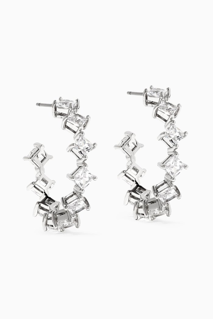 

Princess Bijou Hoops, Silver