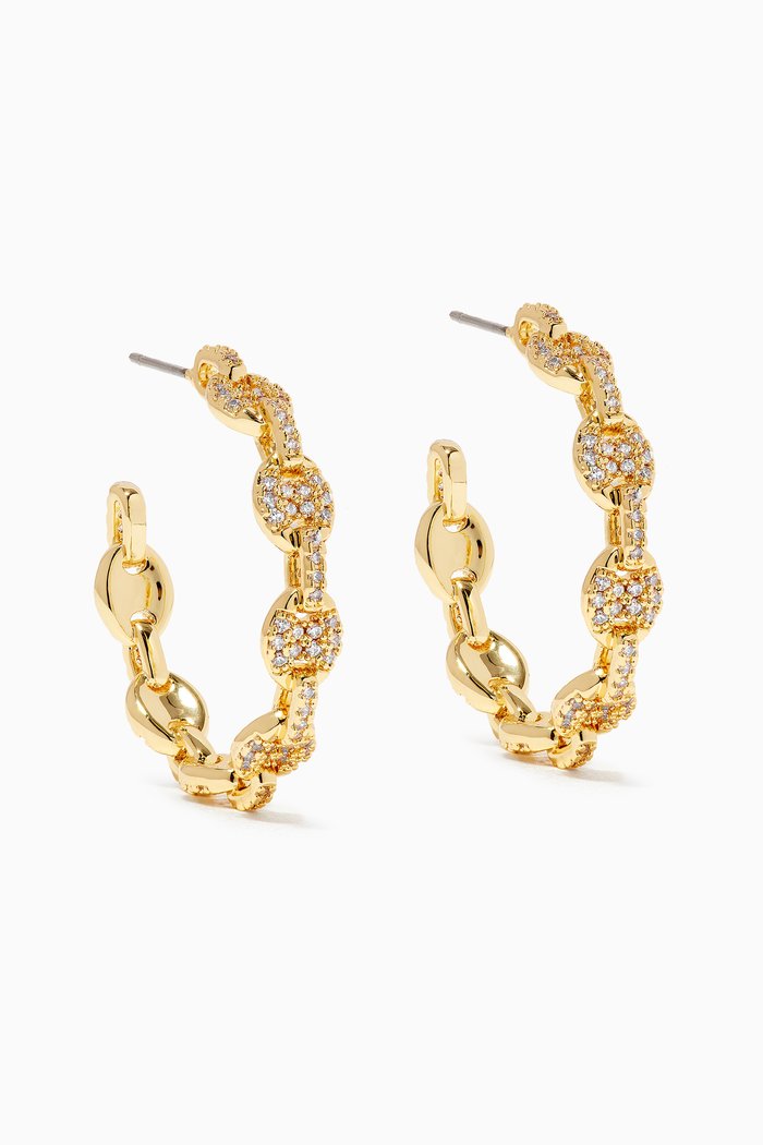 

Pavé Mariner Hoops, Gold