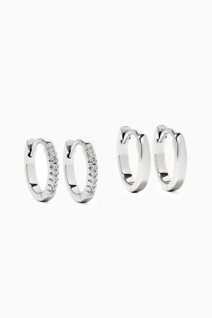 

Sorrento Hoops, Set of 4, Silver