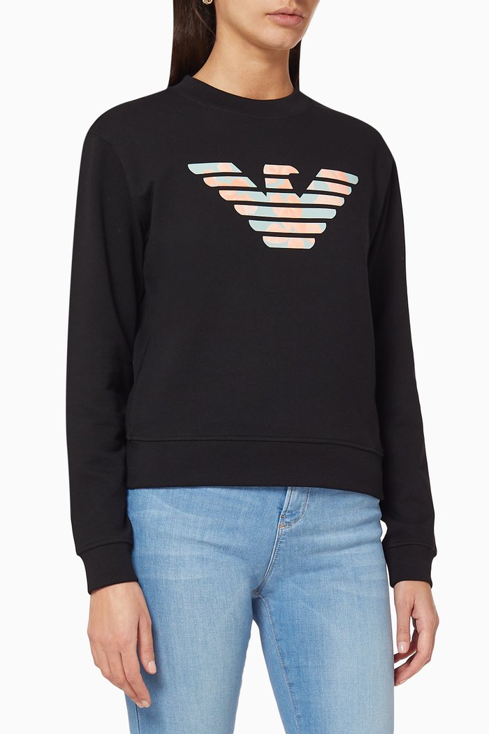 

EA Macro Eagle Jersey Sweatshirt, Black