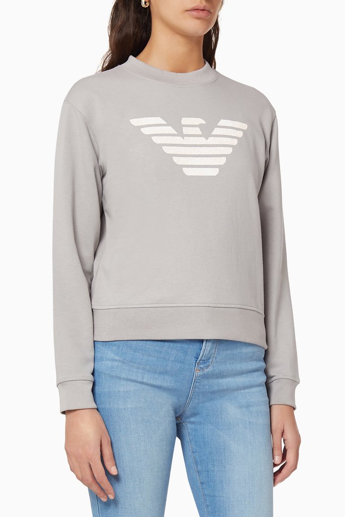 

EA Macro Eagle Jersey Sweatshirt, Grey