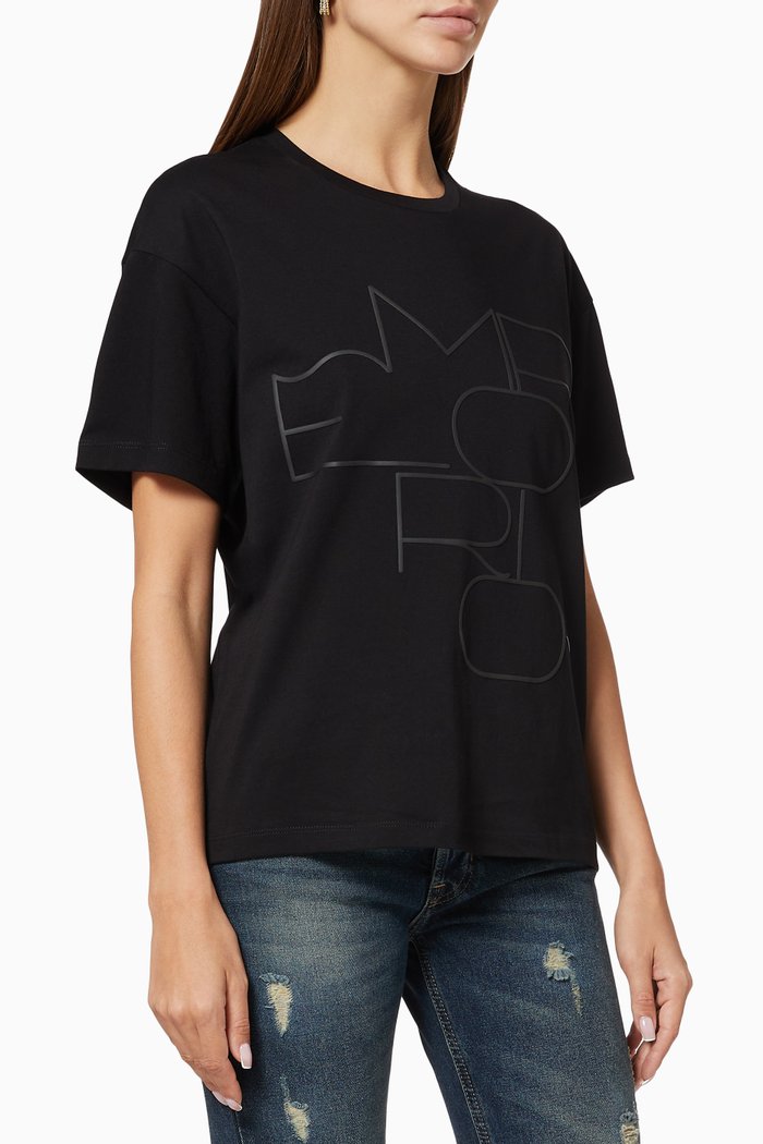 

EA Stencil Text Jersey T-Shirt, Black