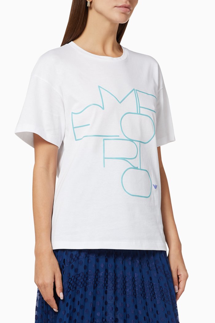 

EA Stencil Text Jersey T-Shirt, White