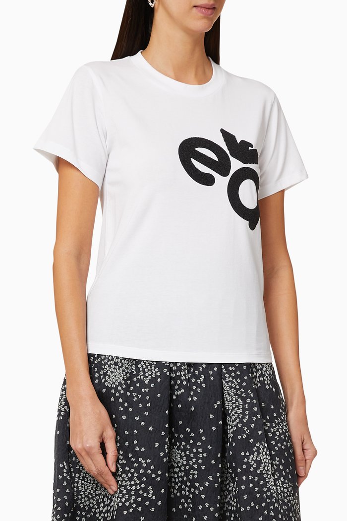 

Caviar Bead Logo Jersey T-Shirt, White