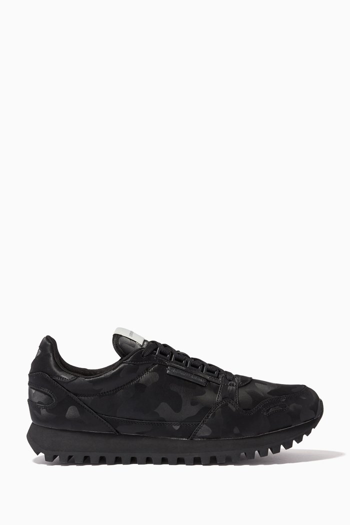 

Camo Sneakers in Eco Leather, Black