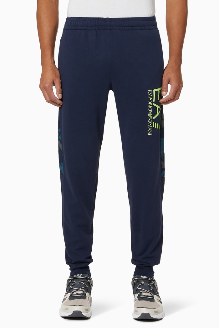

EA7 Graphic Series Jersey Sweatpants, Blue