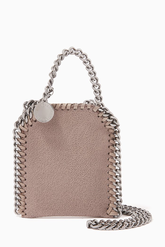 

Micro Falabella Crossbody Bag in Shaggy Deer, Grey
