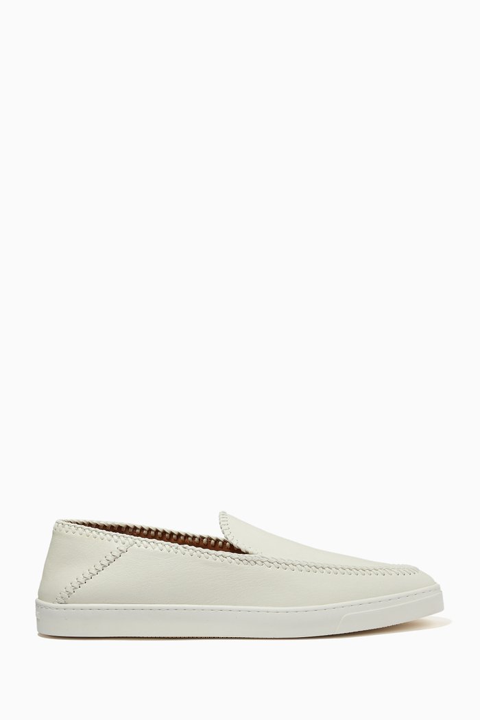 

Slip-on Sneakers in Leather, White