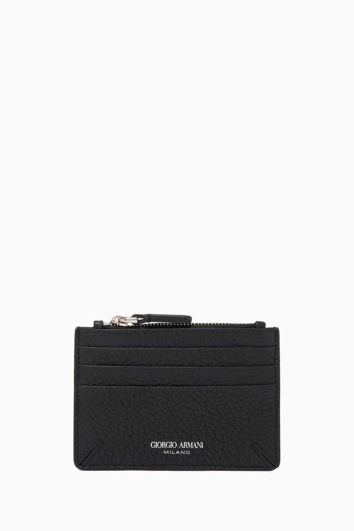 

La Prima Cardholder in Tumbled Leather, Black