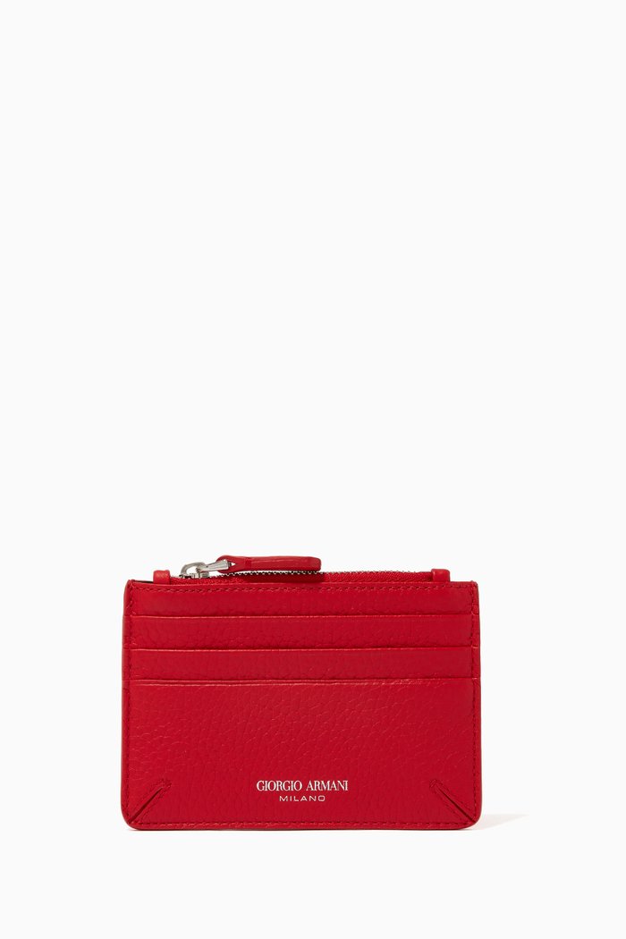 

La Prima Cardholder in Tumbled Leather, Red