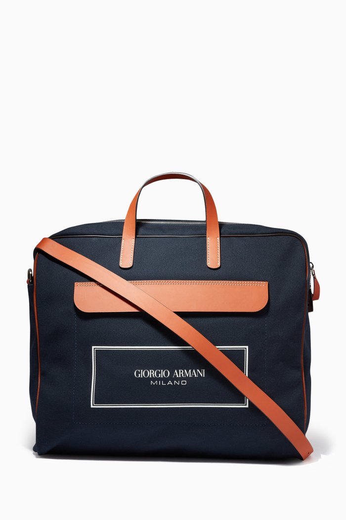 

Weekend Travel Bag in Cotton Canvas, Blue