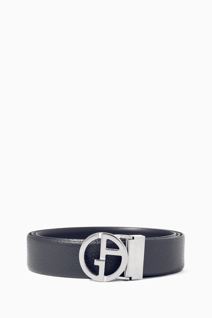 

GA Reversible Belt in Leather, Blue