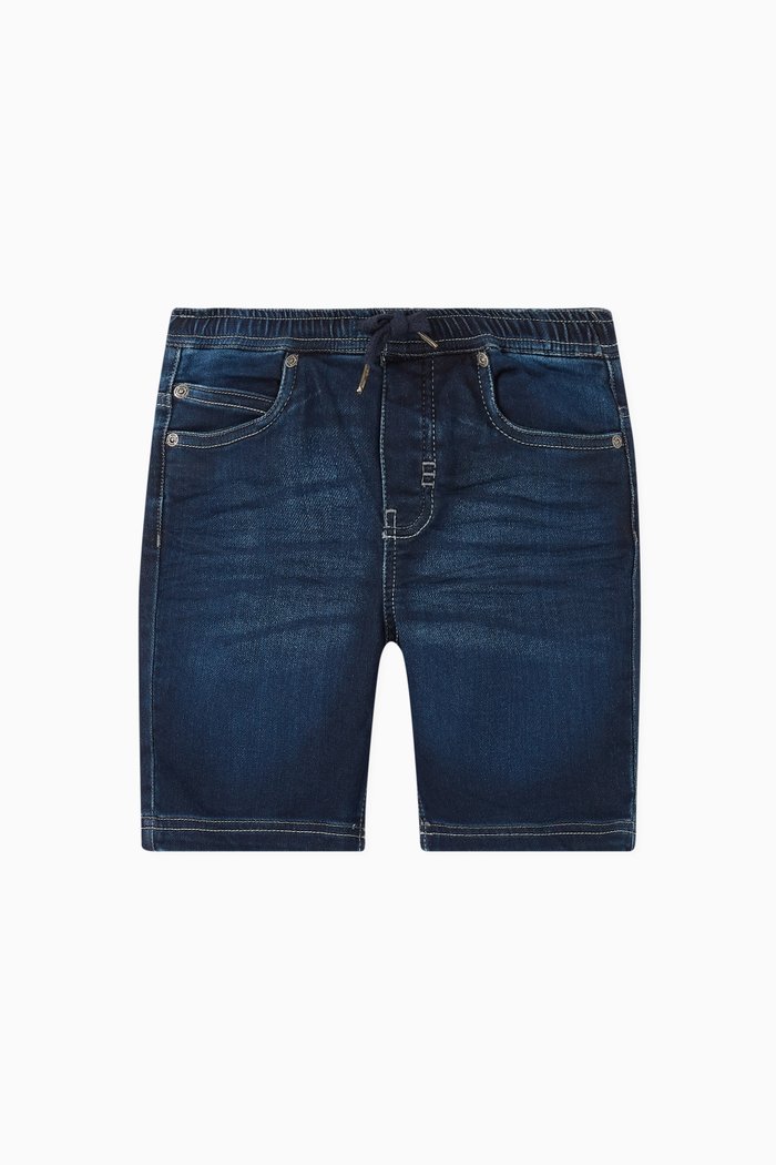 Ali Stretch Cotton Denim Shorts, Blue