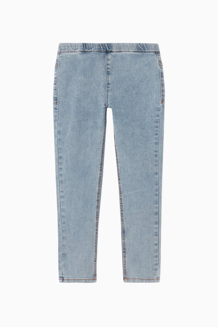 

April Cotton Blend Jeggings, Blue