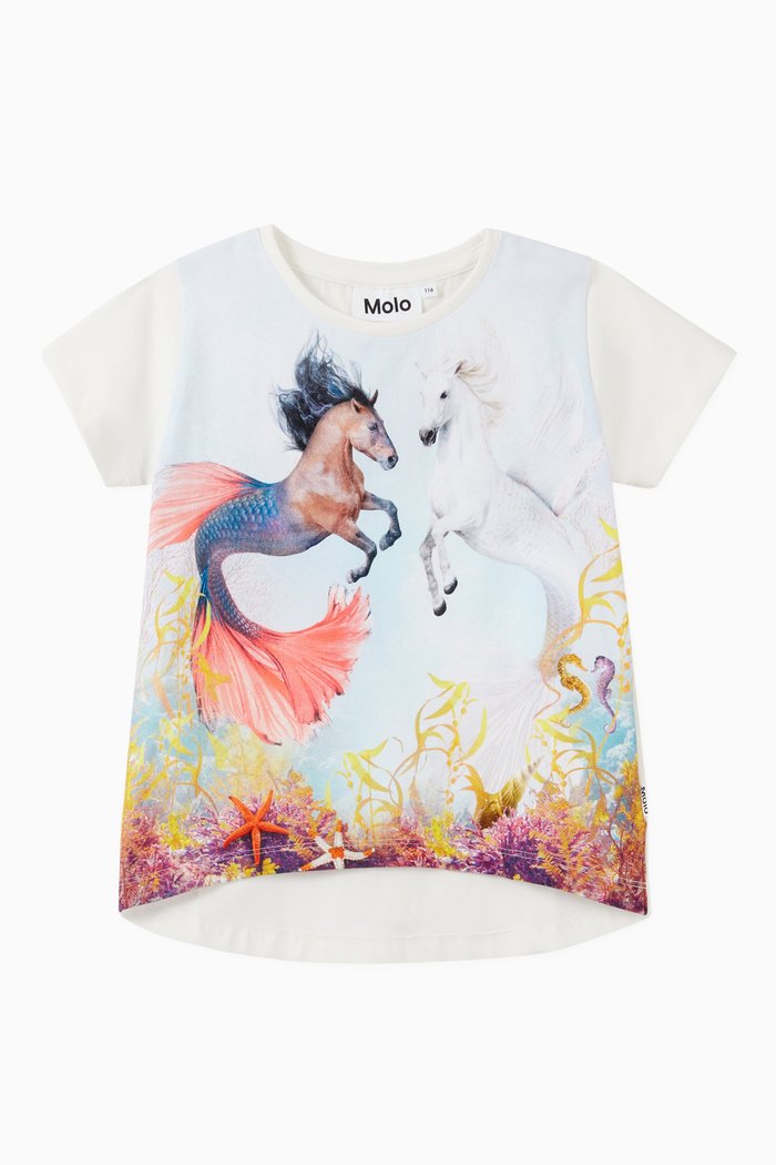 Risha T-shirt in Organic Cotton, Blue