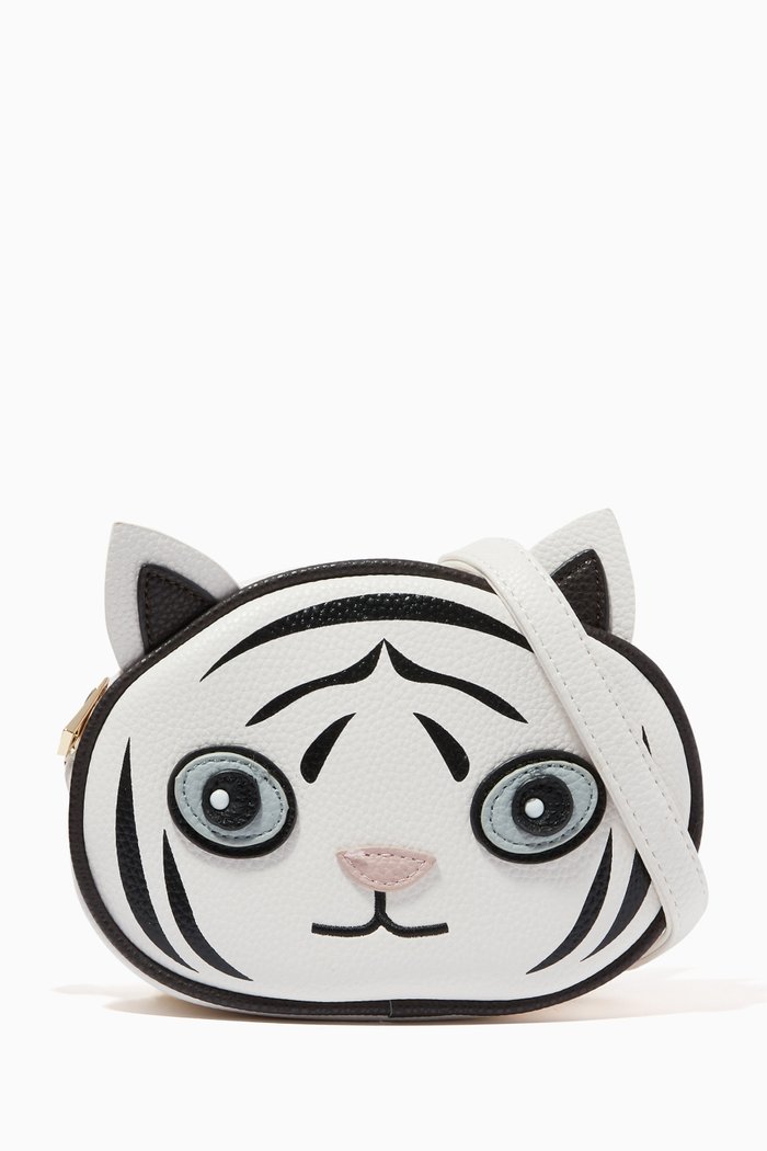 

Tiger Bag in Faux Leather, White