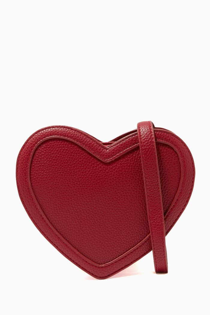 

Heart Bag in Faux Leather, Burgundy