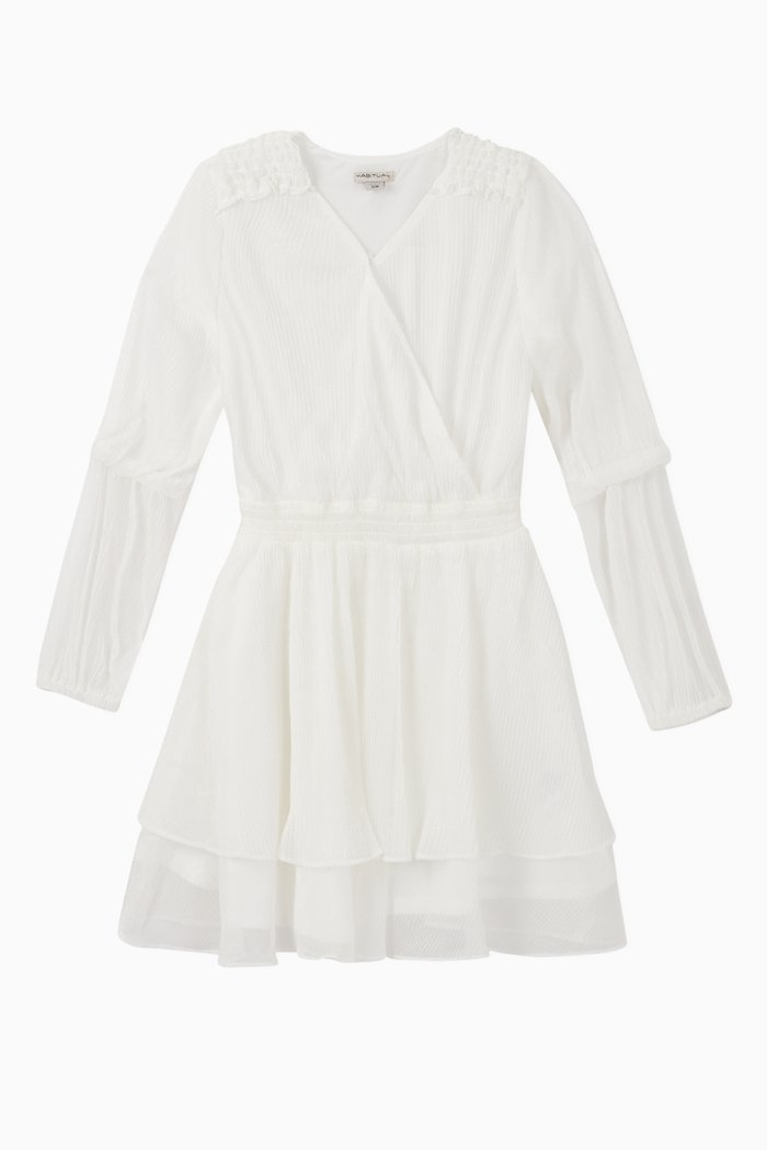 

Vivienne Smocked Dress, Silver