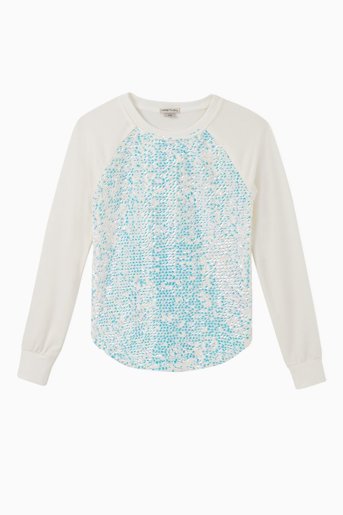 

Arielle Sequins Pullover Top, Neutral