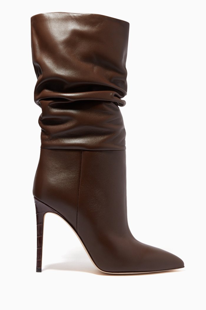 

Slouchy Boots in Leather, Brown