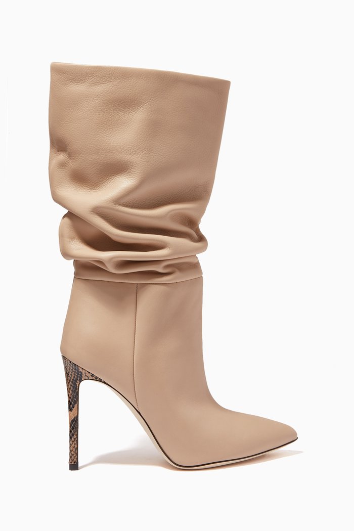 

Slouchy Boots in Leather, Neutral