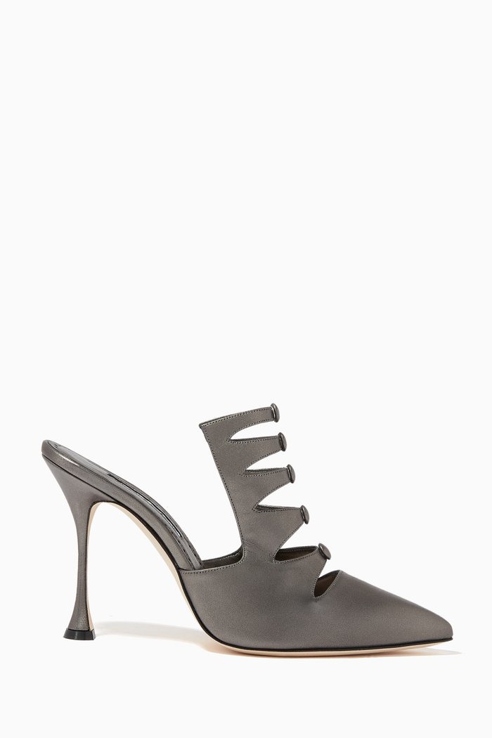 

Bislo 105 Mules in Metallic Nappa, Silver