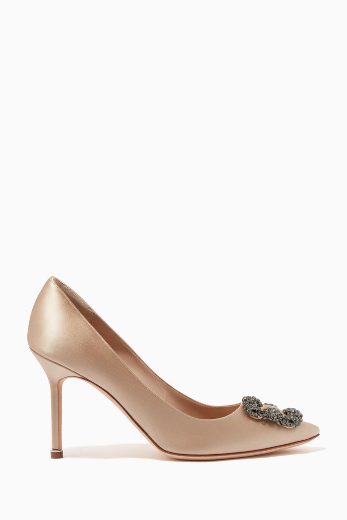 

Hangisi 90 Pumps in Satin, Neutral