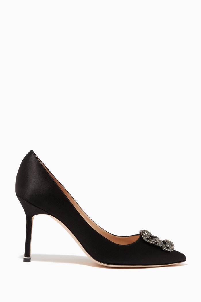 

Hangisi 90 Pumps in Satin, Black