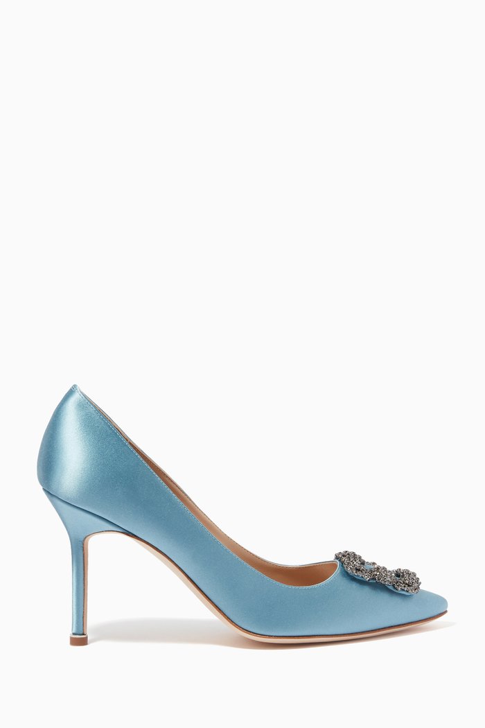 

Hangisi 90 Pumps in Satin, Blue