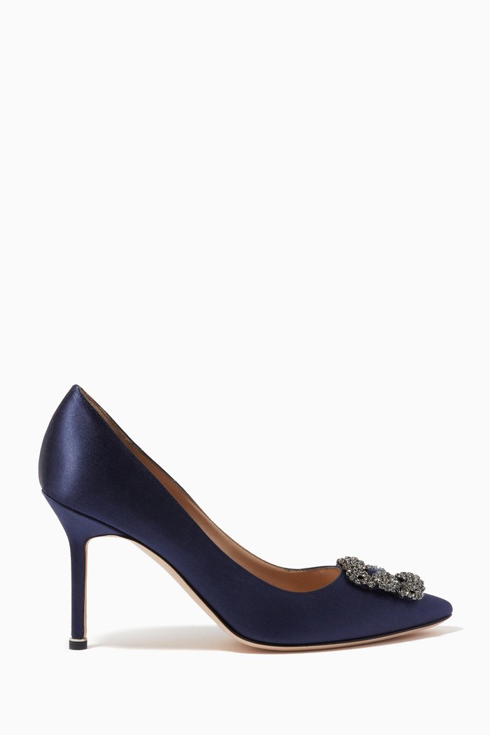 

Hangisi 90 Pumps in Satin, Blue