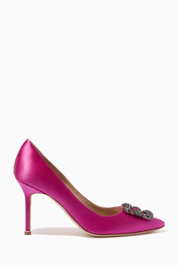 

Hangisi 90 Pumps in Satin, Purple