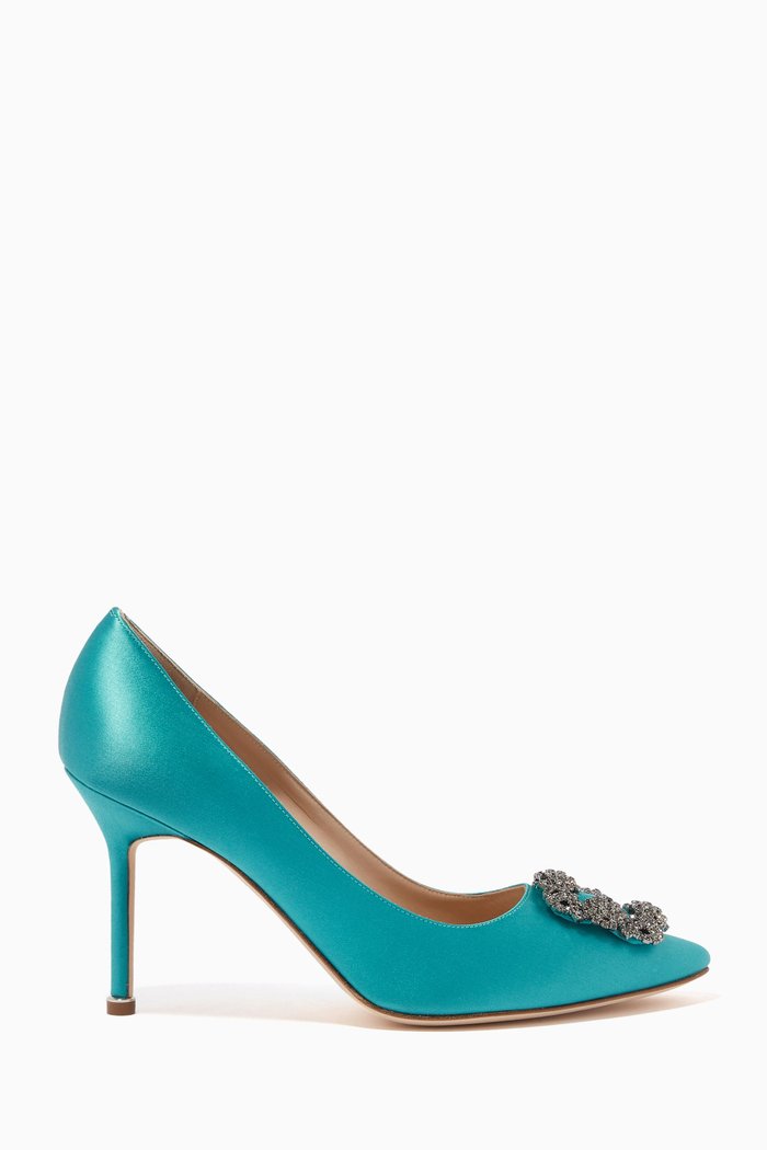 

Hangisi 90 Pumps in Satin, Blue