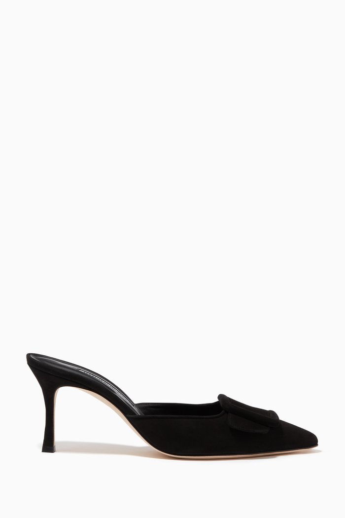 Maysale 70 Mules in Suede, Black
