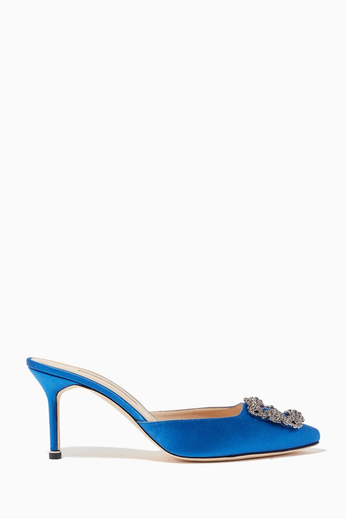 

Hangisimu 70 Mules in Satin, Blue