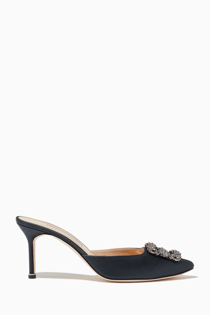 Hangisimu 70 Mules in Satin, Grey