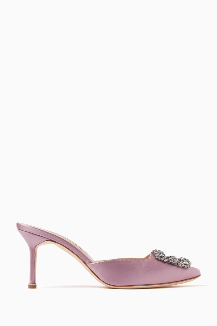 

Hangisimu 70 Mules in Satin, Purple
