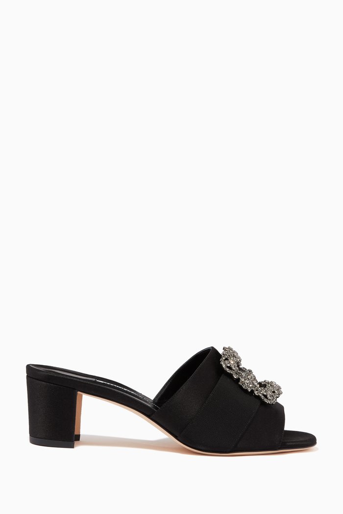 

Martanew 70 Mules in Satin, Black