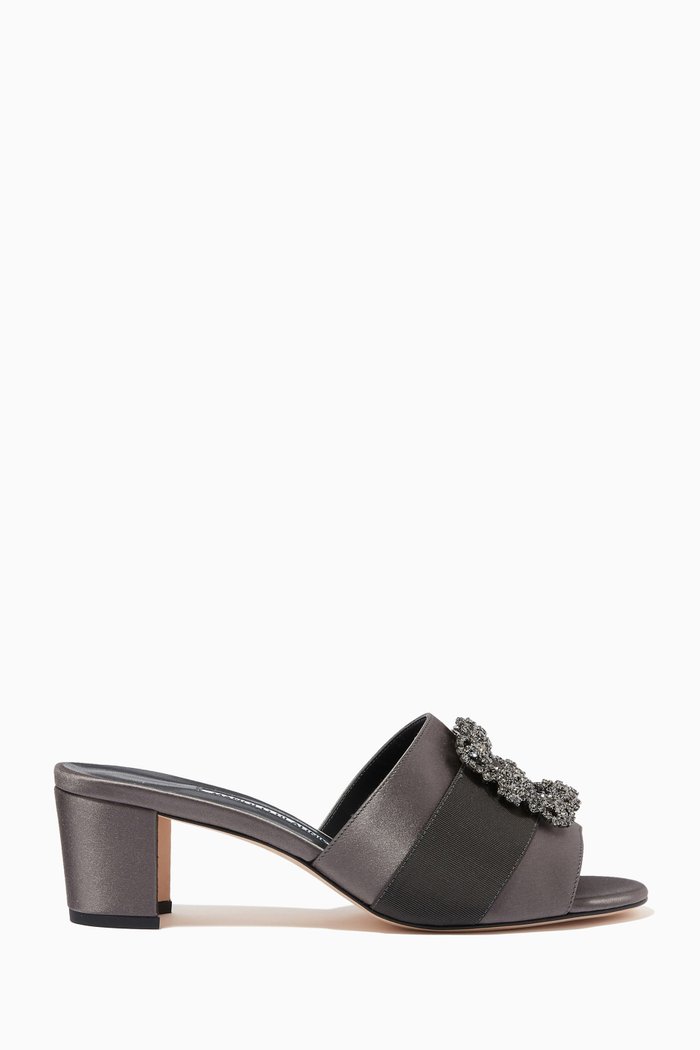 

Martanew 70 Mules in Satin, Grey