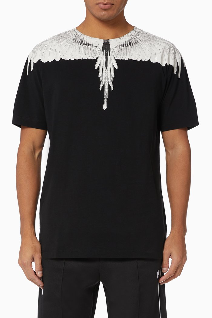 

Wings Cotton T-Shirt, Black