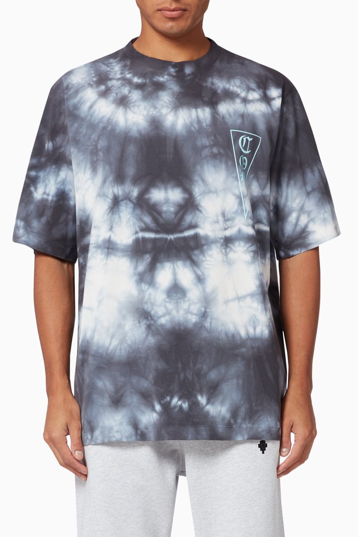 

County of Milan Tie Dye Cotton T-shirt, Blue