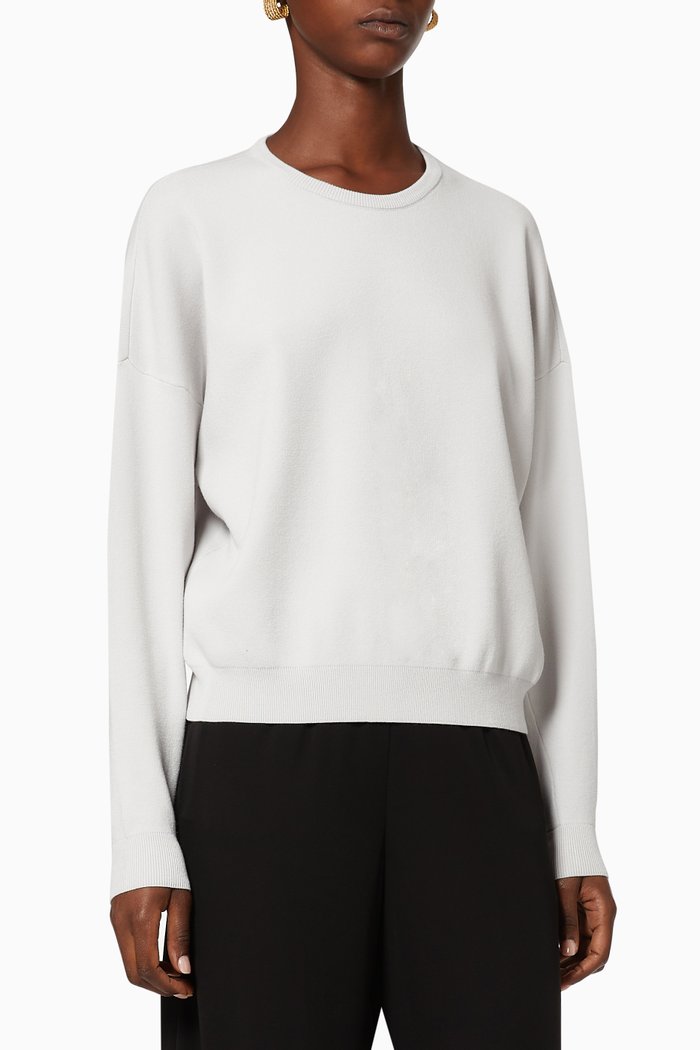 

EA Jacquard Logo Knit Sweatshirt, Grey