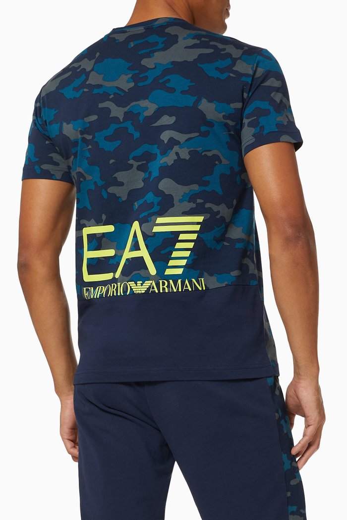 

EA7 Camo Jersey T-shirt, Blue
