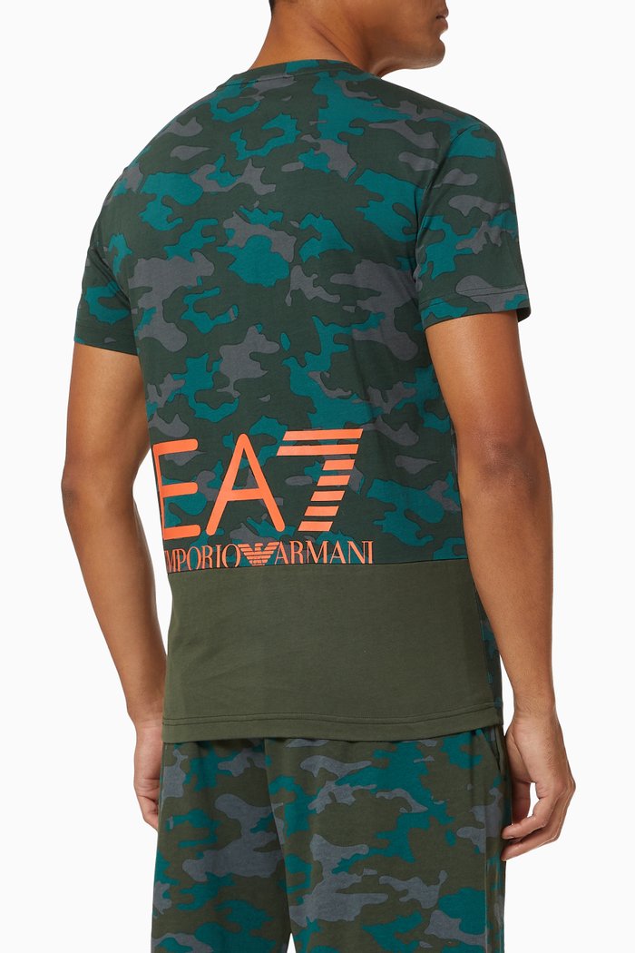 

EA7 Camo Jersey T-shirt, Green