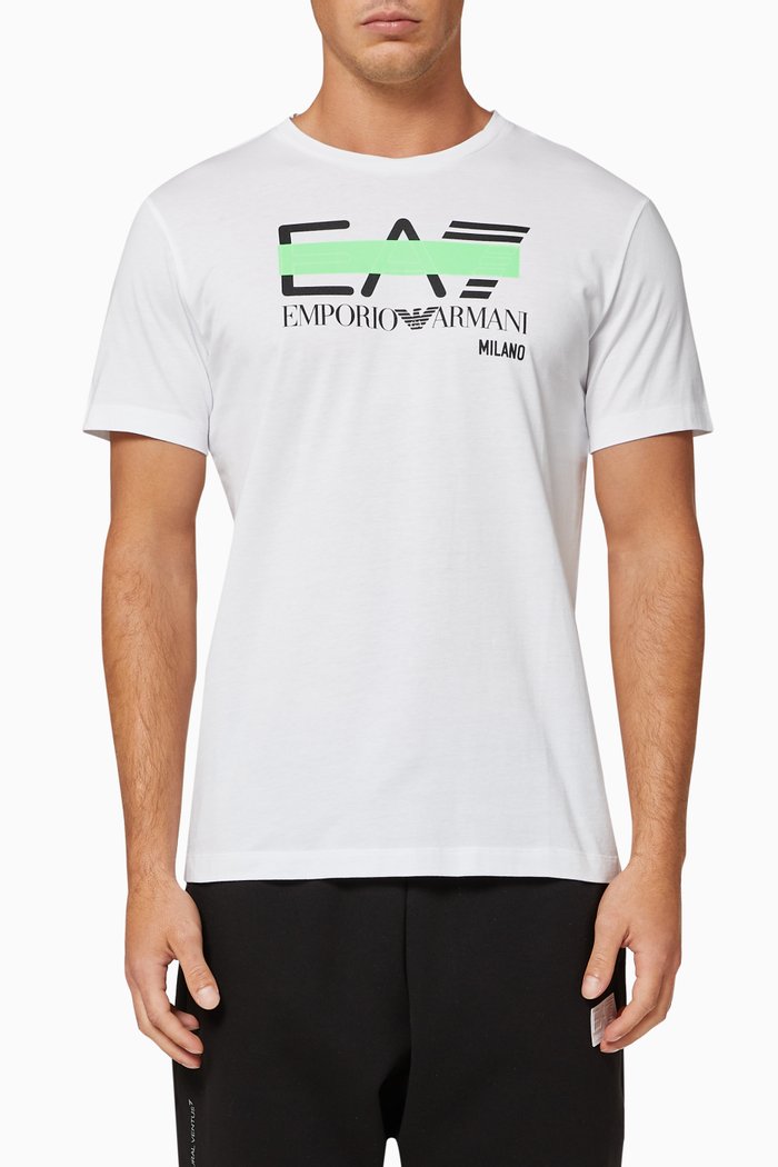 

EA7 Colour Flash Jersey T-shirt, White