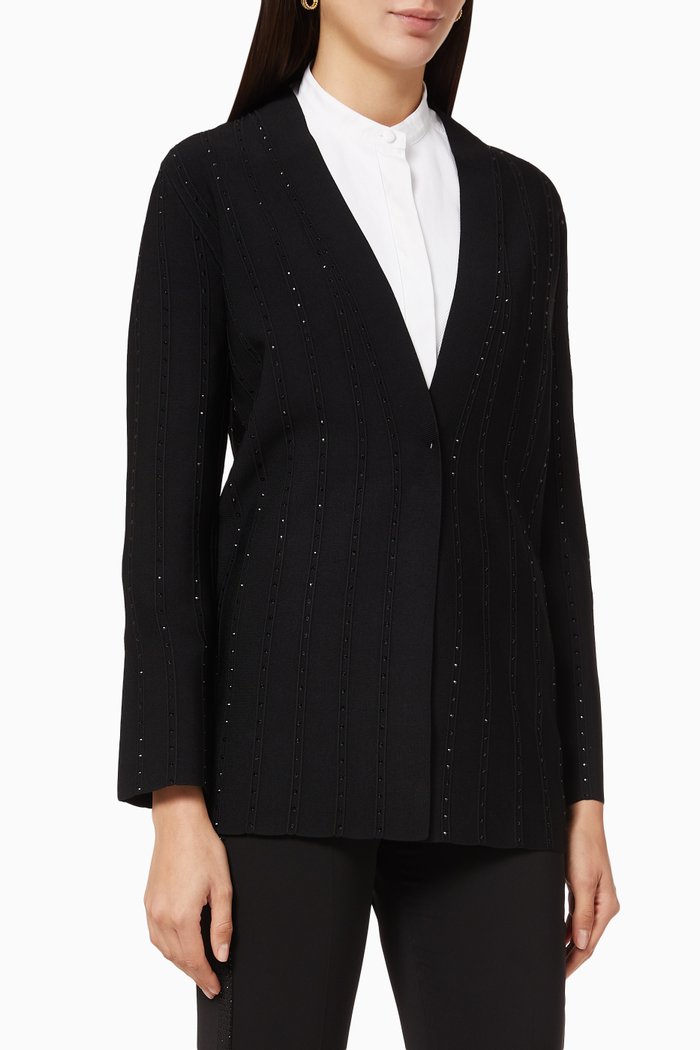 

Strass Blazer Jacket, Black
