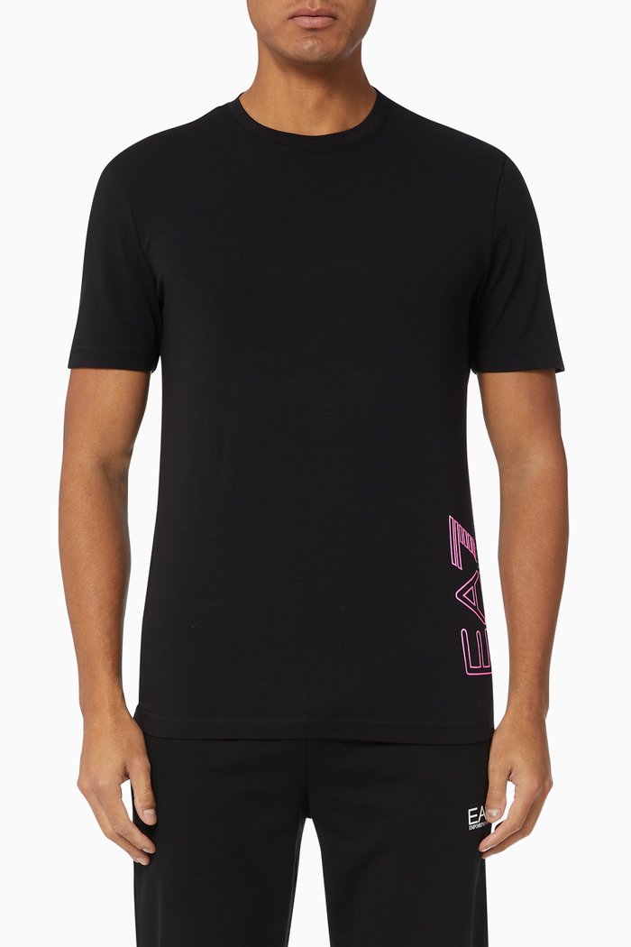 

EA7 Macro Graphic Jersey T-Shirt, Black