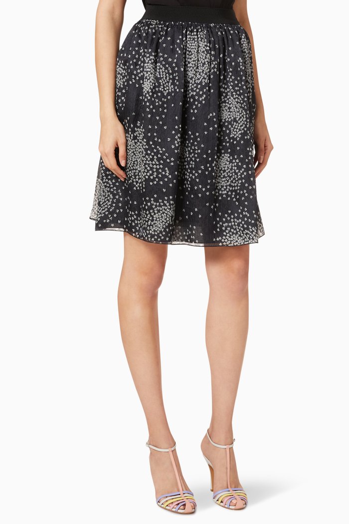 

Pois Explosion Organza Mini Skirt, Black